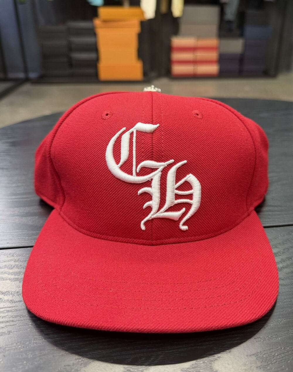 Chrome Hearts Red CH Baseball Hat